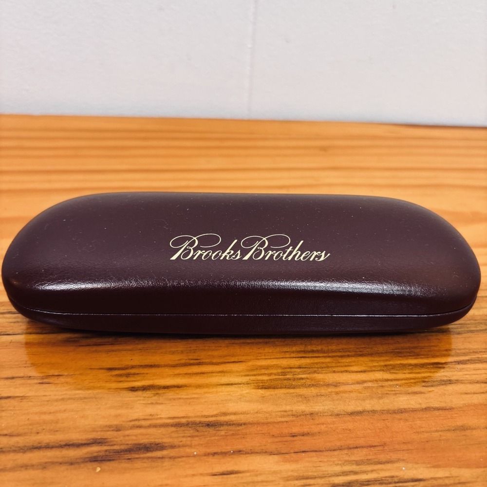 Brooks Brothers Dark Brown Glasses Case